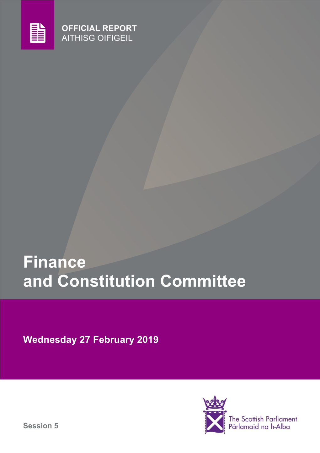 Finance and Constitution Committee