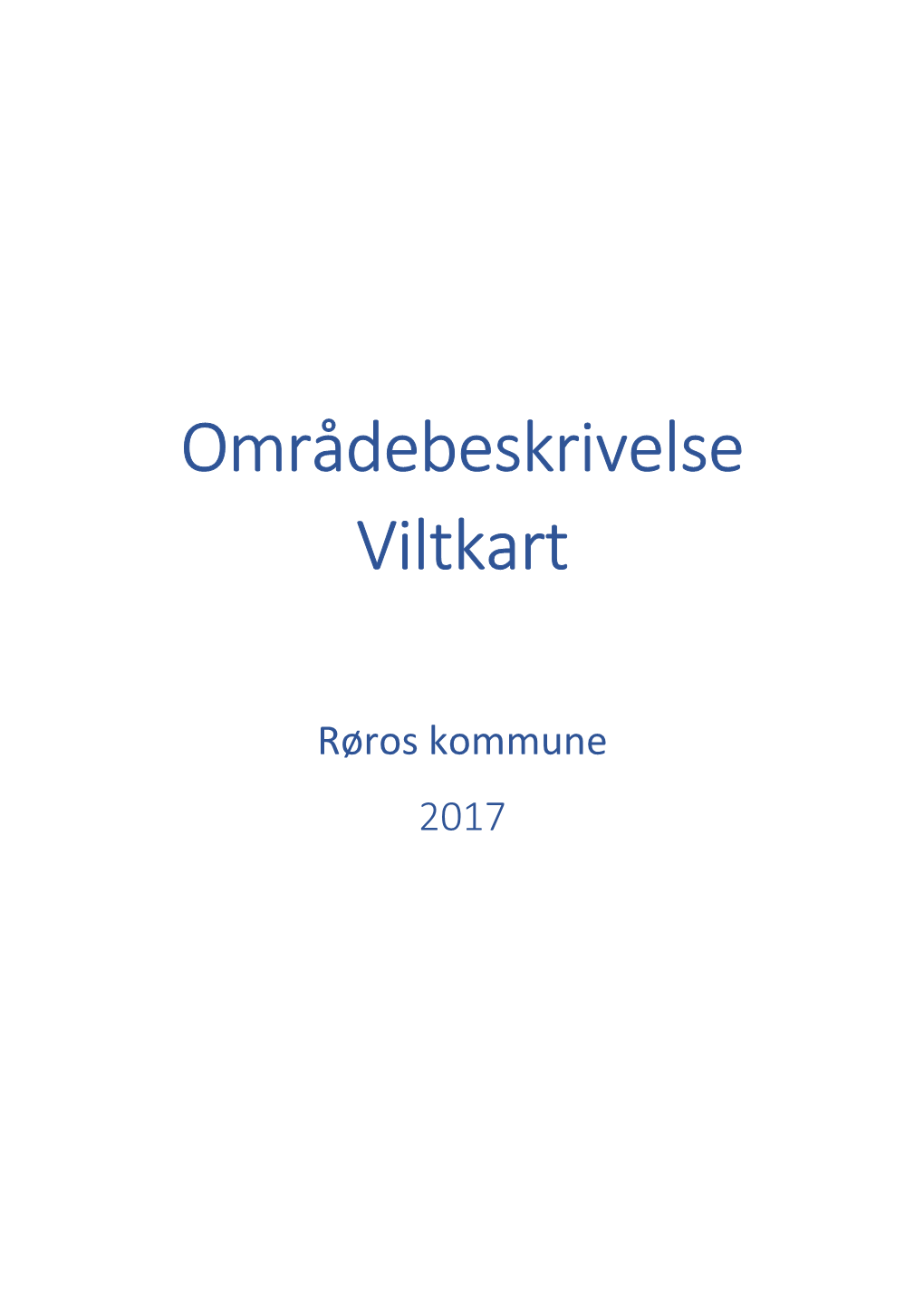 Områdebeskrivelse Viltkart