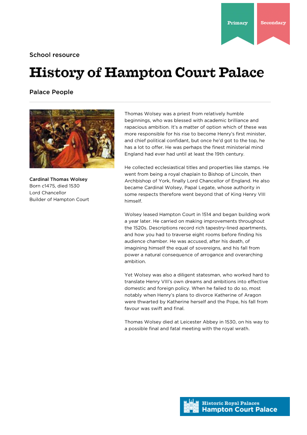 Hampton Court Palace Key Characters