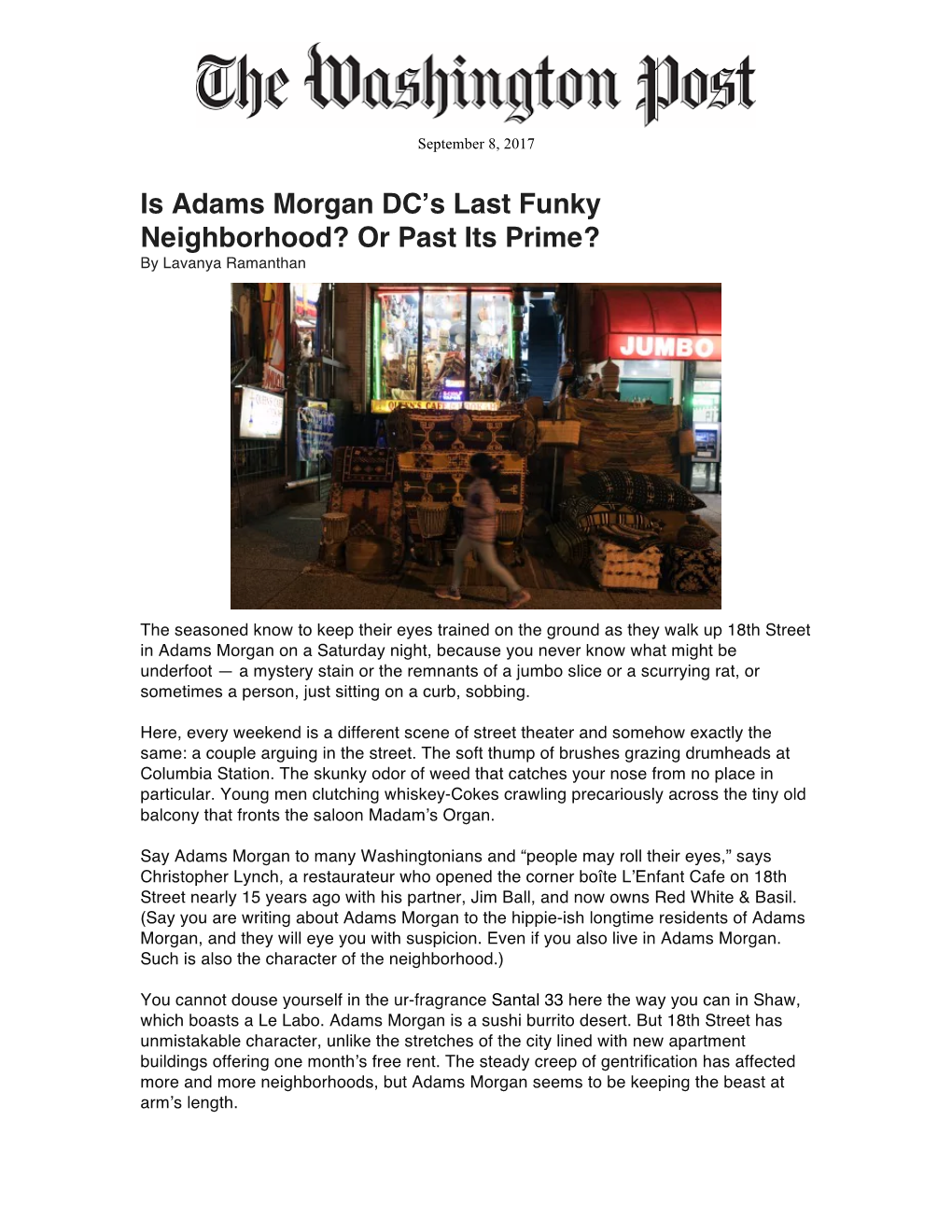 Is Adams Morgan DC's Last Funky Neighborhood?