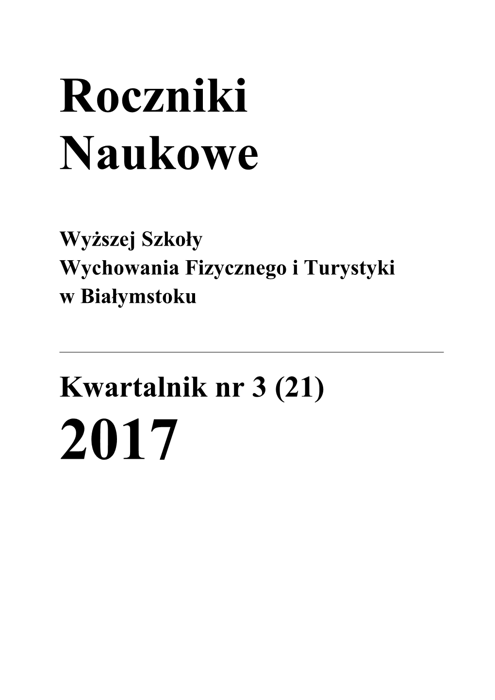 Roczniki Wswfit III Kw. 2017