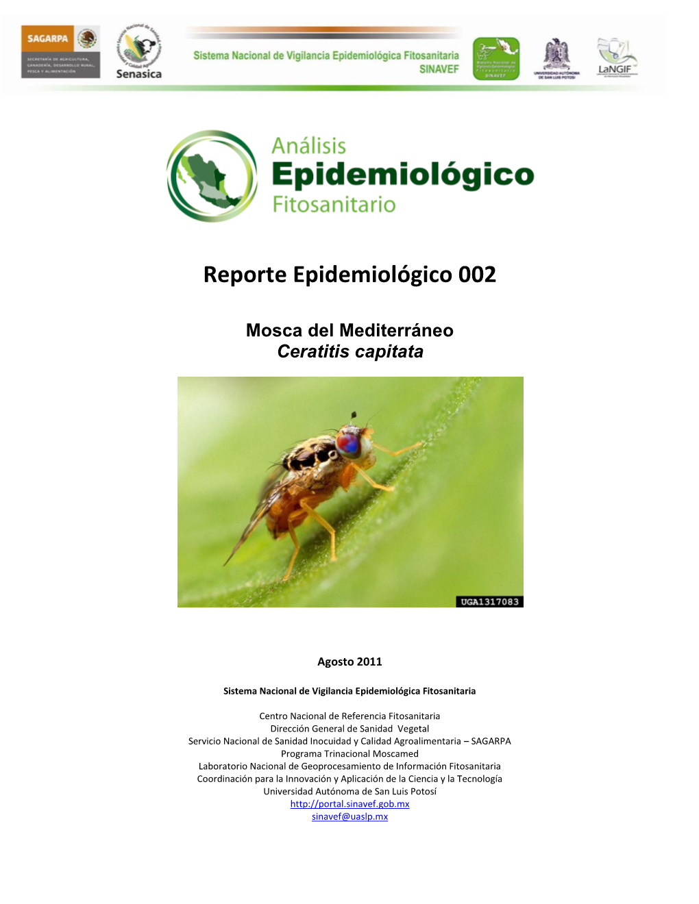 Reporte Epidemiológico 002 Mosca Del Mediterráneo Ceratitis Capitata