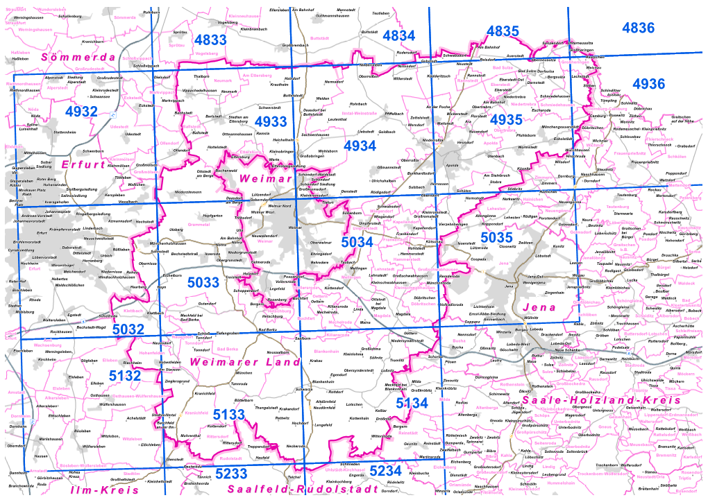 Weimarer Land Saalfeld-Rudolstadt Ilm-Kreis Saale-Holzland-Kreis