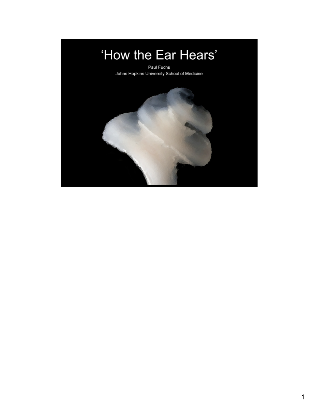 How the Ear Hears