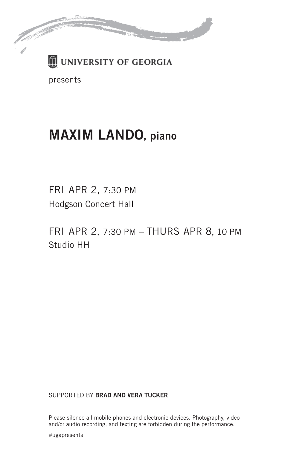 MAXIM LANDO, Piano