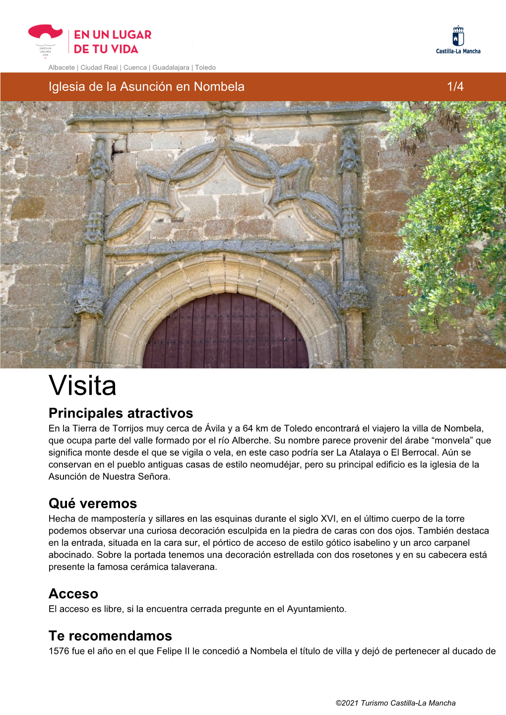 Descargar Guía De Viaje Iglesia De La Asunción En Nombela