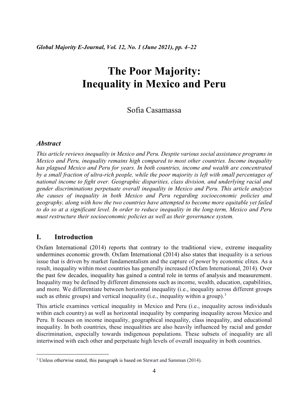 The Poor Majority: Inequality in Mexico and Peru