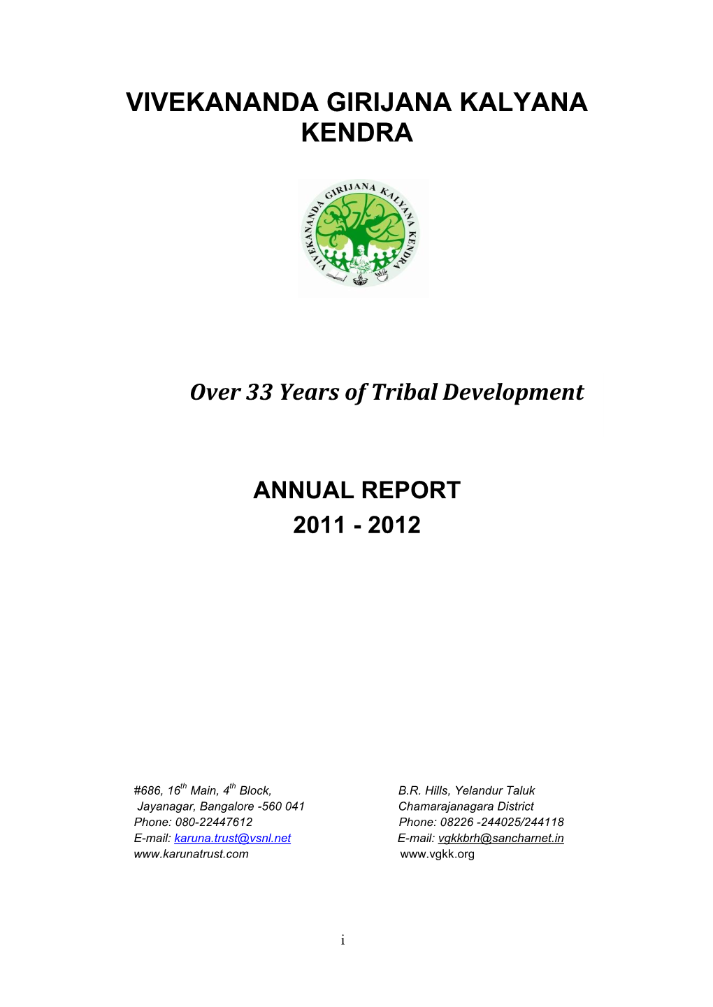 VGKK Annual Report 2011-2012