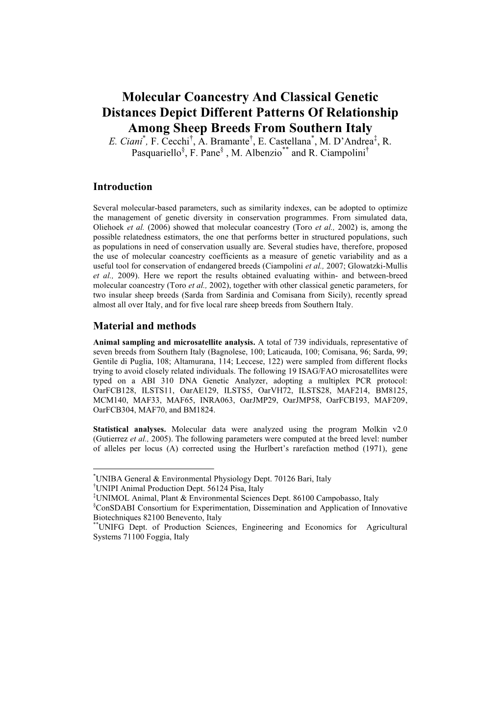 Genetic Parameters and Genetic Trends in the Sino-European Tiameslan Composite Line