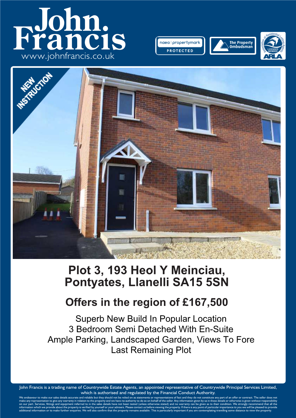 Plot 3, 193 Heol Y Meinciau, Pontyates, Llanelli SA15