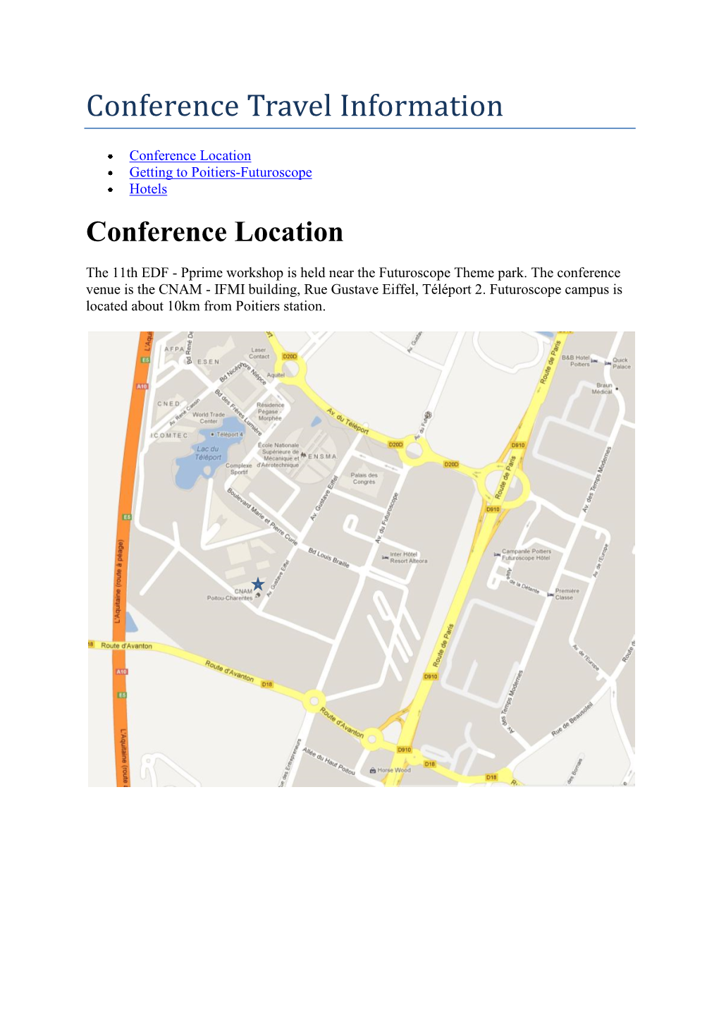 Conference Travel Information