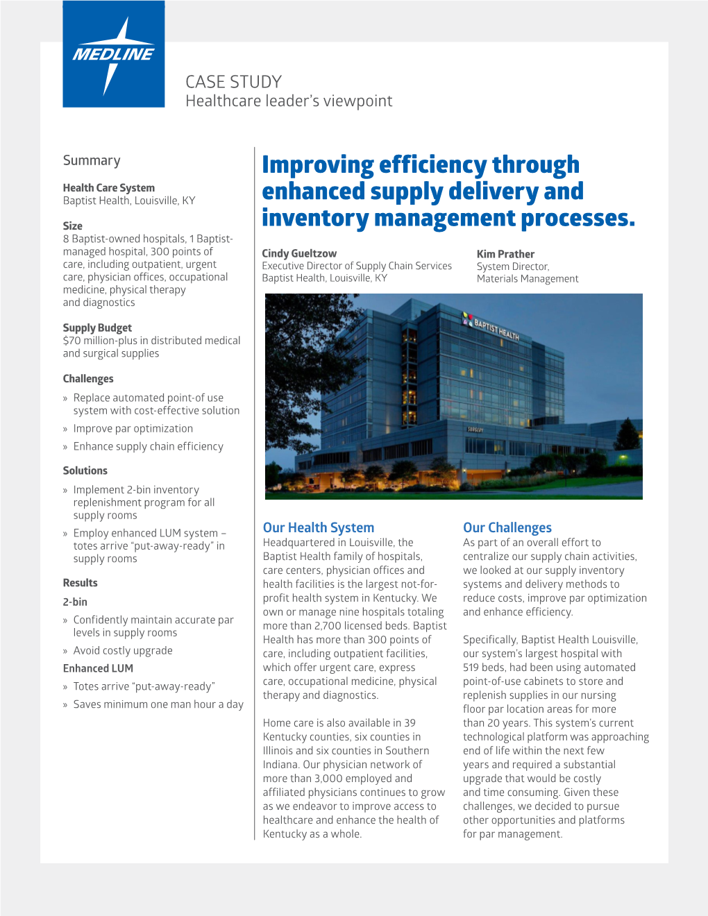 Improving Efficiency Through Enhanced Supply Delivery and Inventory Management Processes