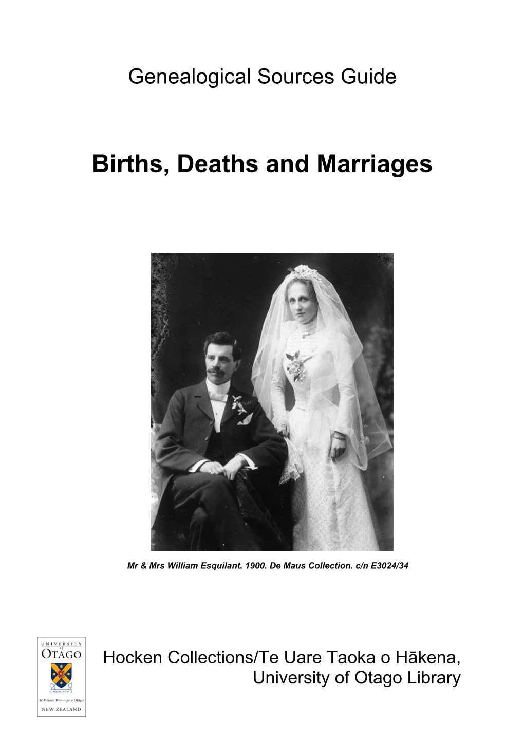 Births, Deaths and Marriages