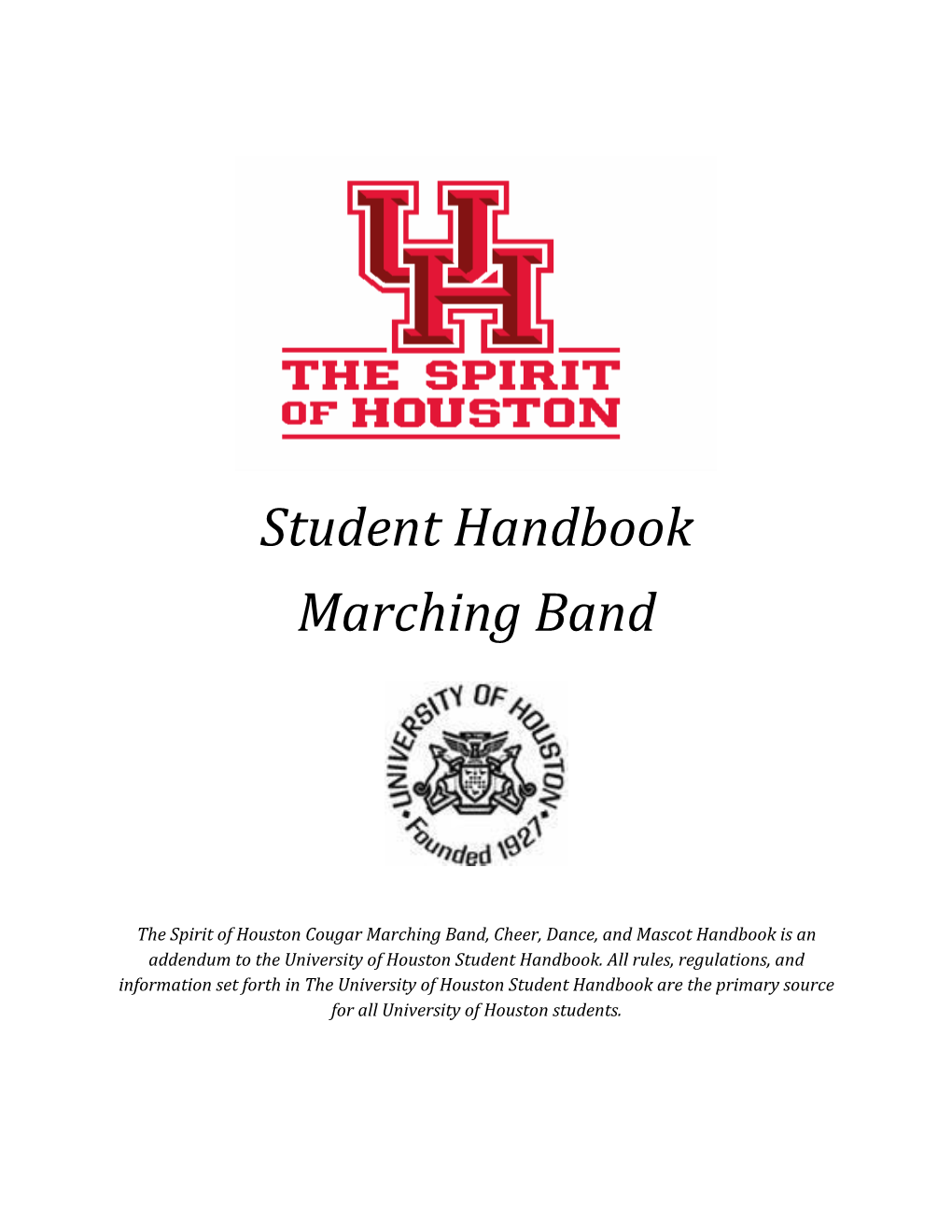 Student Handbook Marching Band