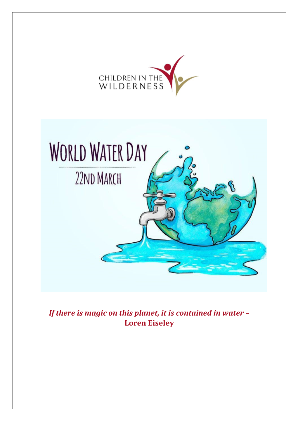 World Water Day | 22 March 2019