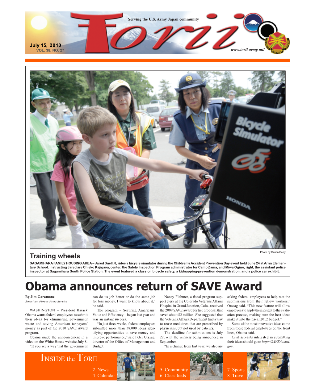 Obama Announces Return of SAVE Award