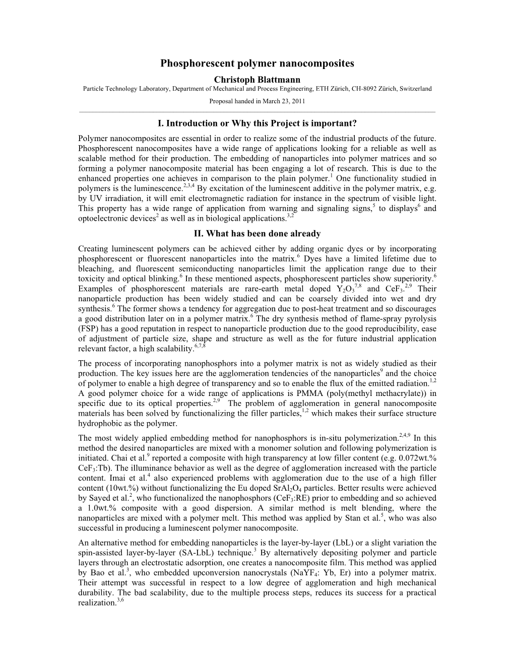 Phosphorescent Polymer Nanocomposites