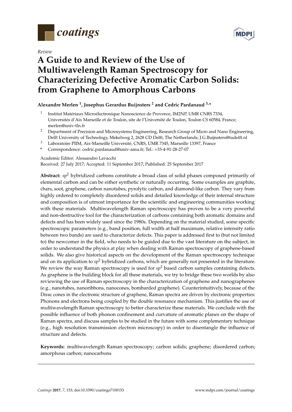 A Guide to and Review of the Use of Multiwavelength Raman Spectroscopy for Characterizing Defective Aromatic Carbon Solids: from Graphene to Amorphous Carbons