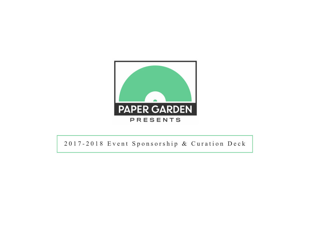Paper Garden Events Deck 2017 (General)