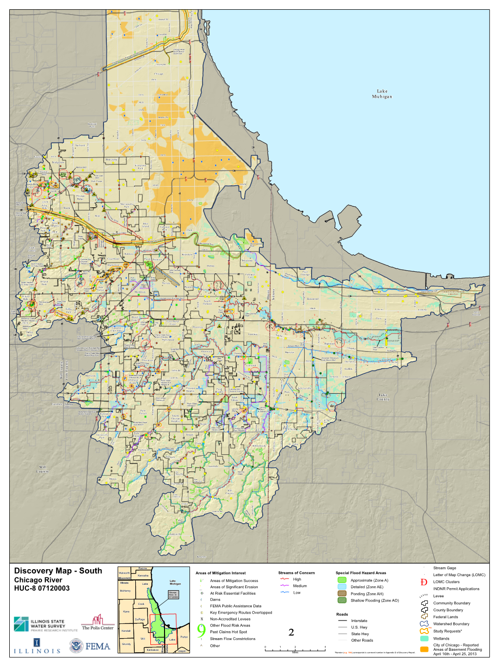 Discovery Map for Chicago River Watershed, South