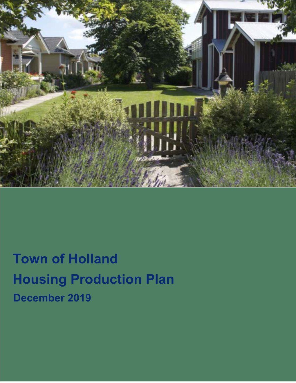 Town of Holland Housing Production Plan December 2019