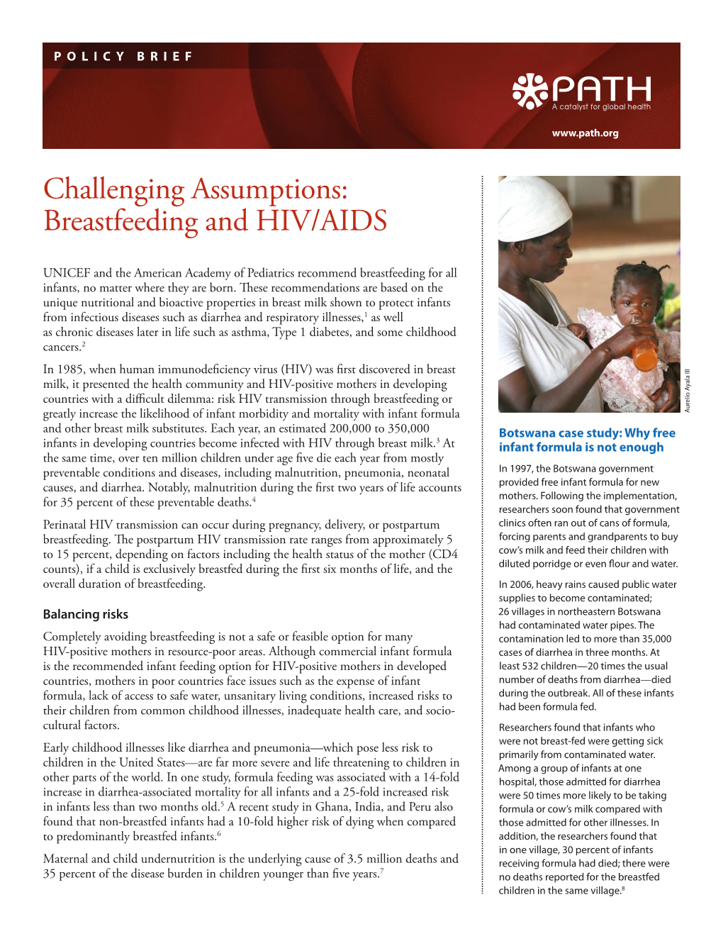 Challenging Assumptions: Breastfeeding and HIV/AIDS