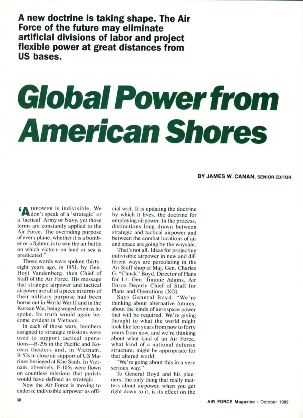 Global Power from American Shores