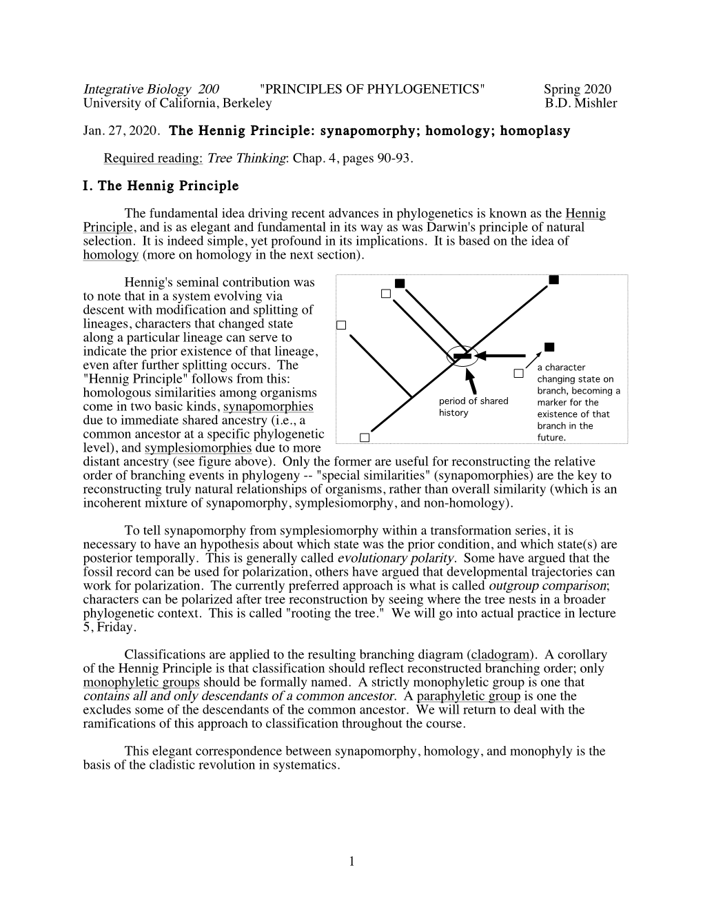 1 Integrative Biology 200 