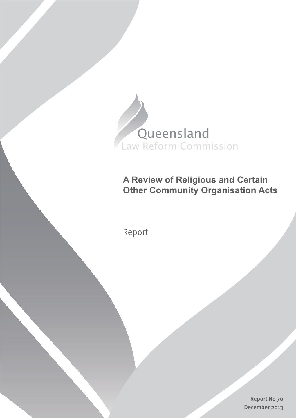QLRC Religious Orgs Report 70 Cover