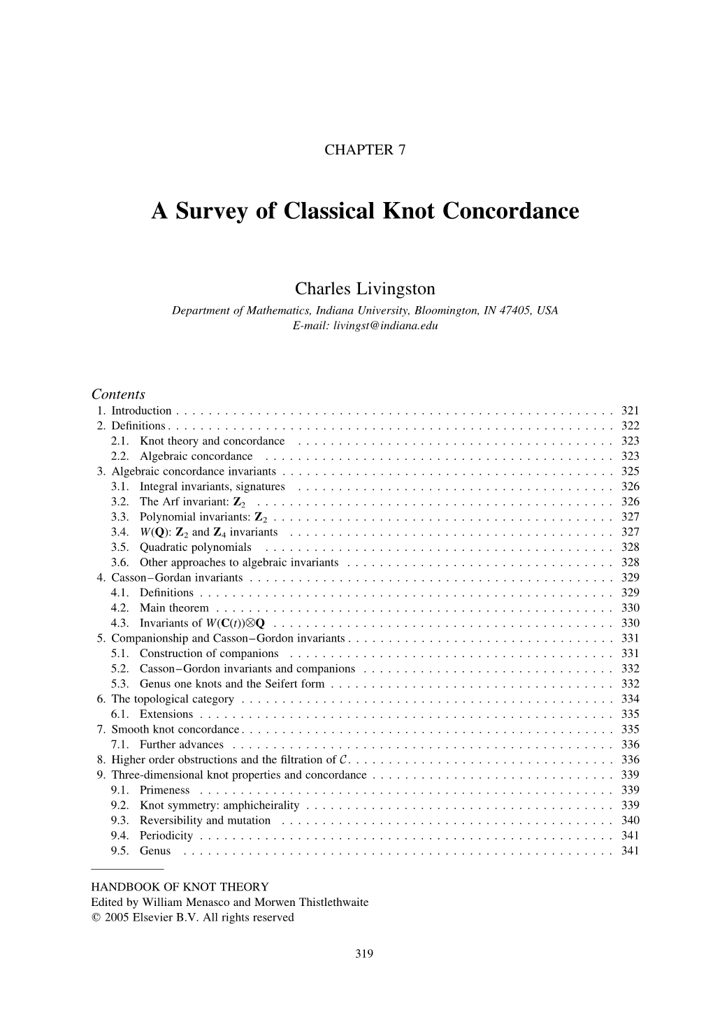 Knot Concordance