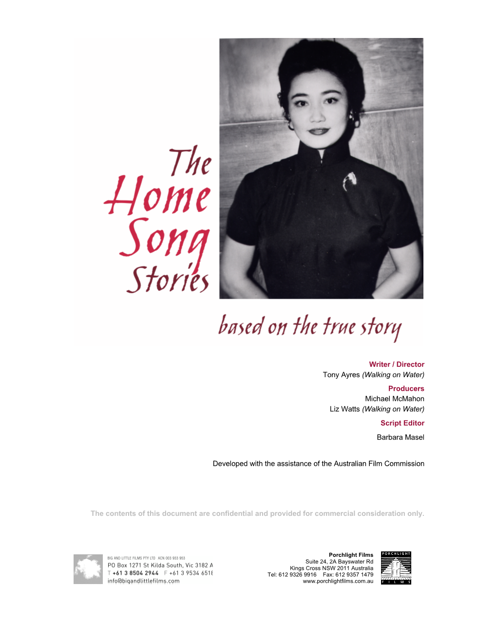 The Home Song Stories Written by Tony Ayres