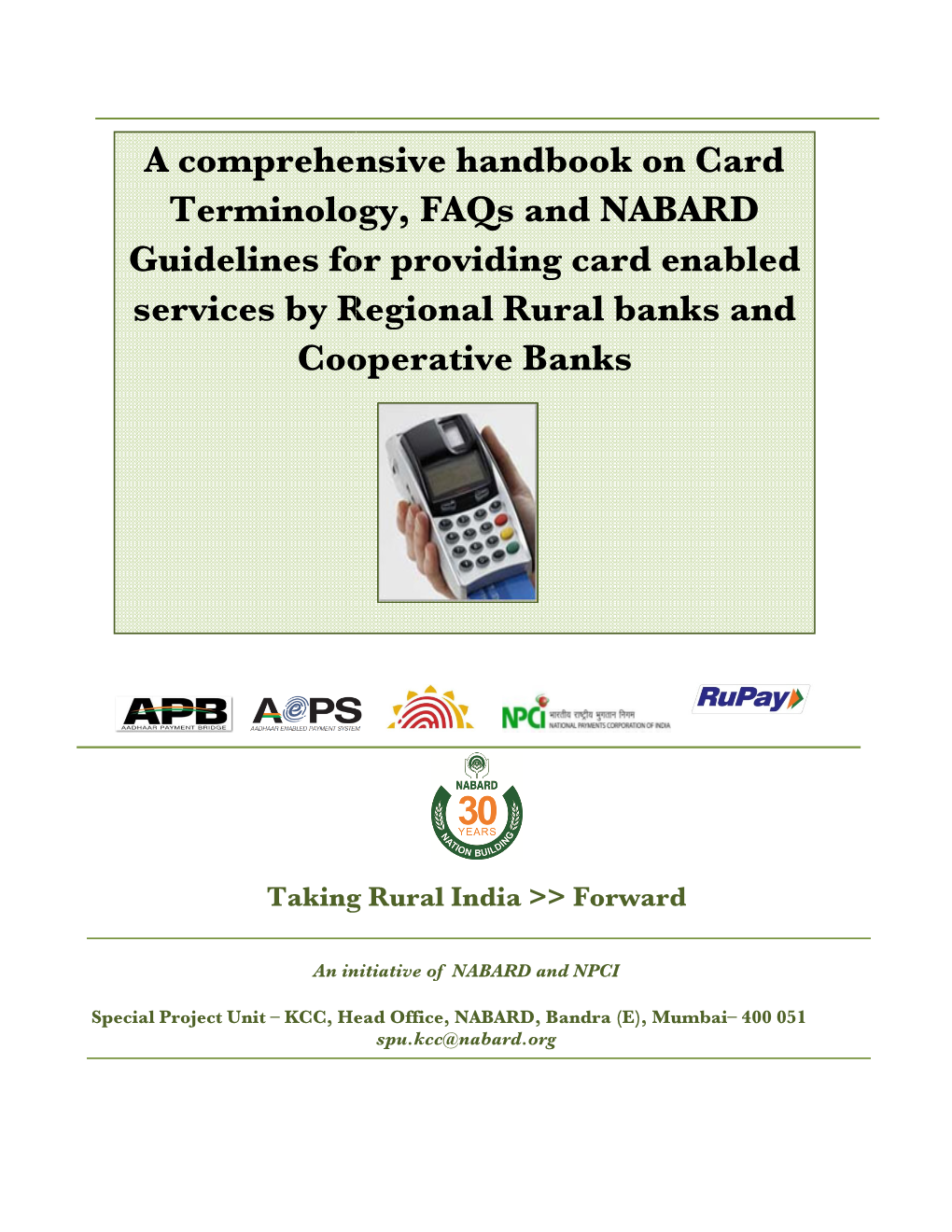 Comprehensive Handbook on Card Erminology, Faqs and NABARD For