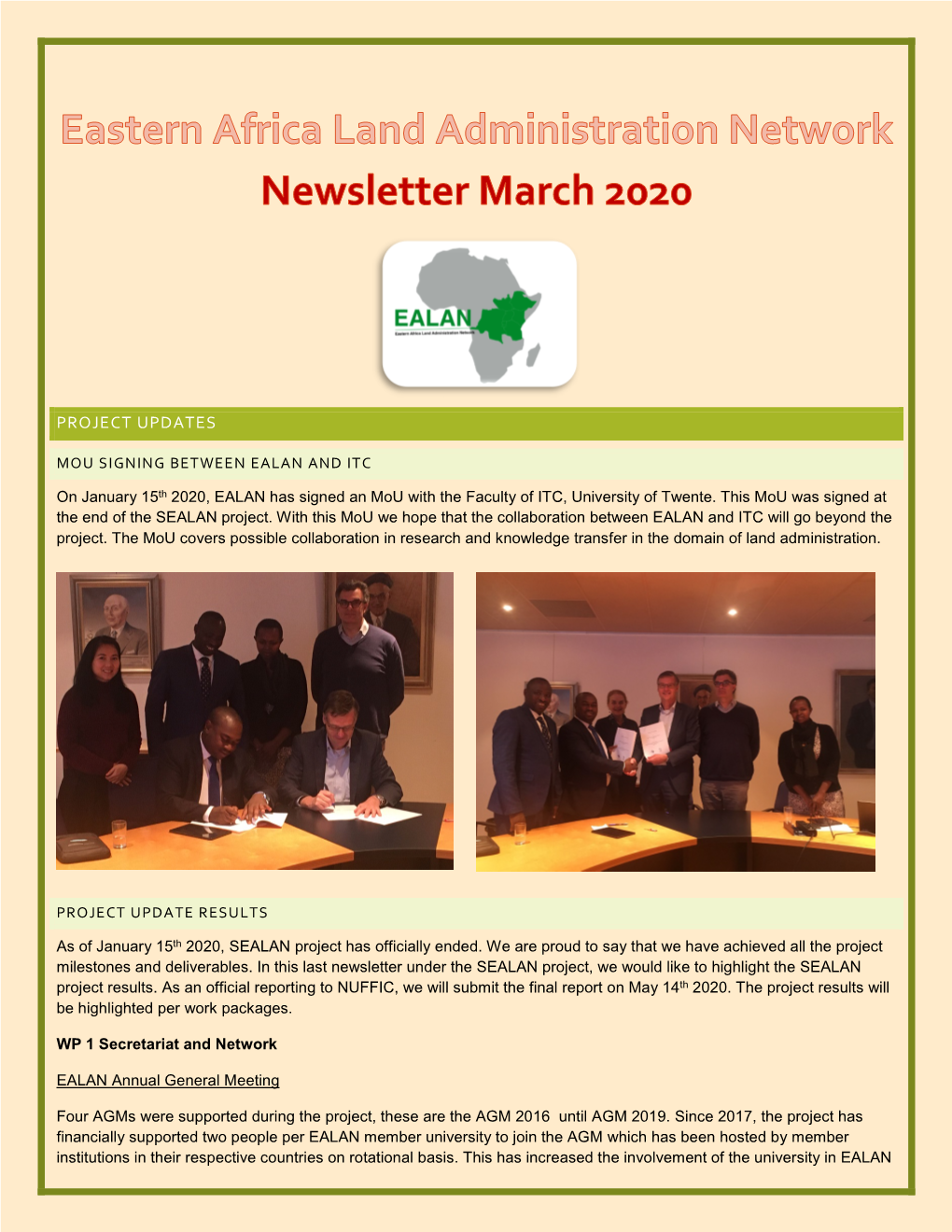 Newsletter SEALAN March 2020