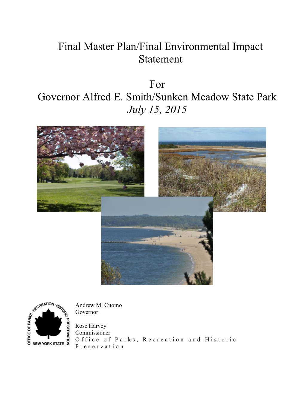 Sunken Meadow State Park Final Master Plan/Environmental Impact