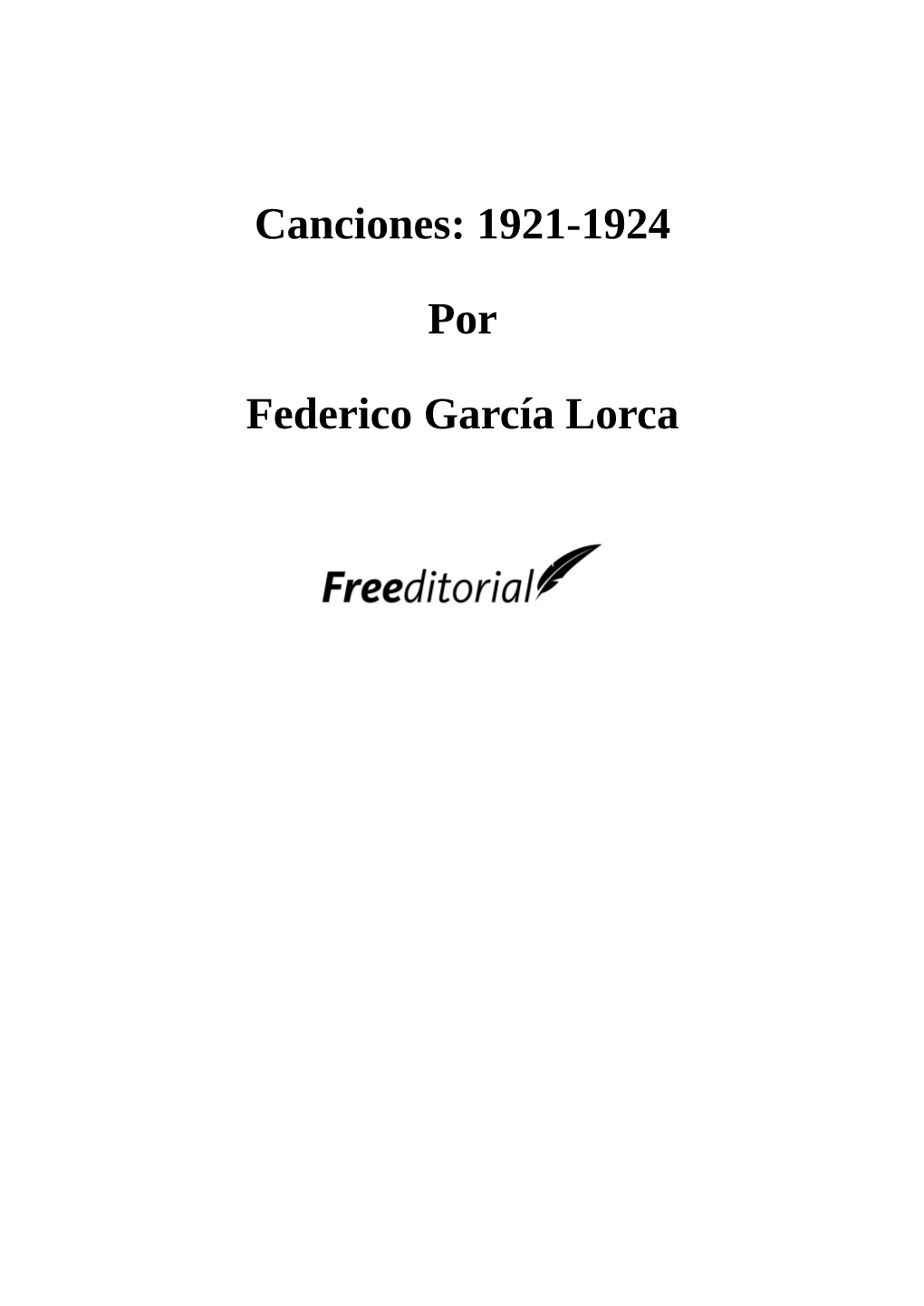 Canciones: 1921-1924