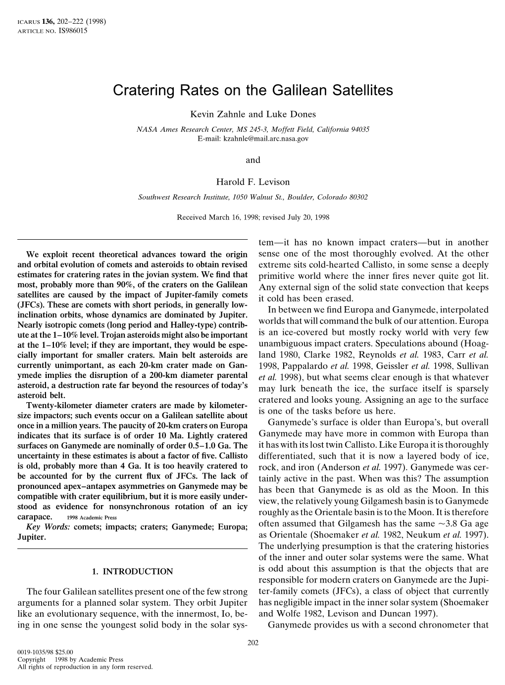 Cratering Rates on the Galilean Satellites