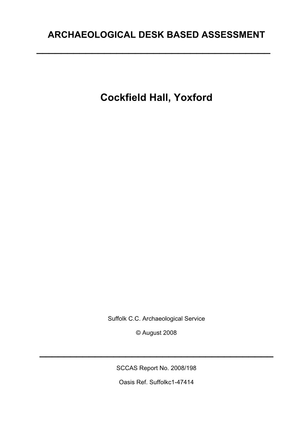 Cockfield Hall, Yoxford