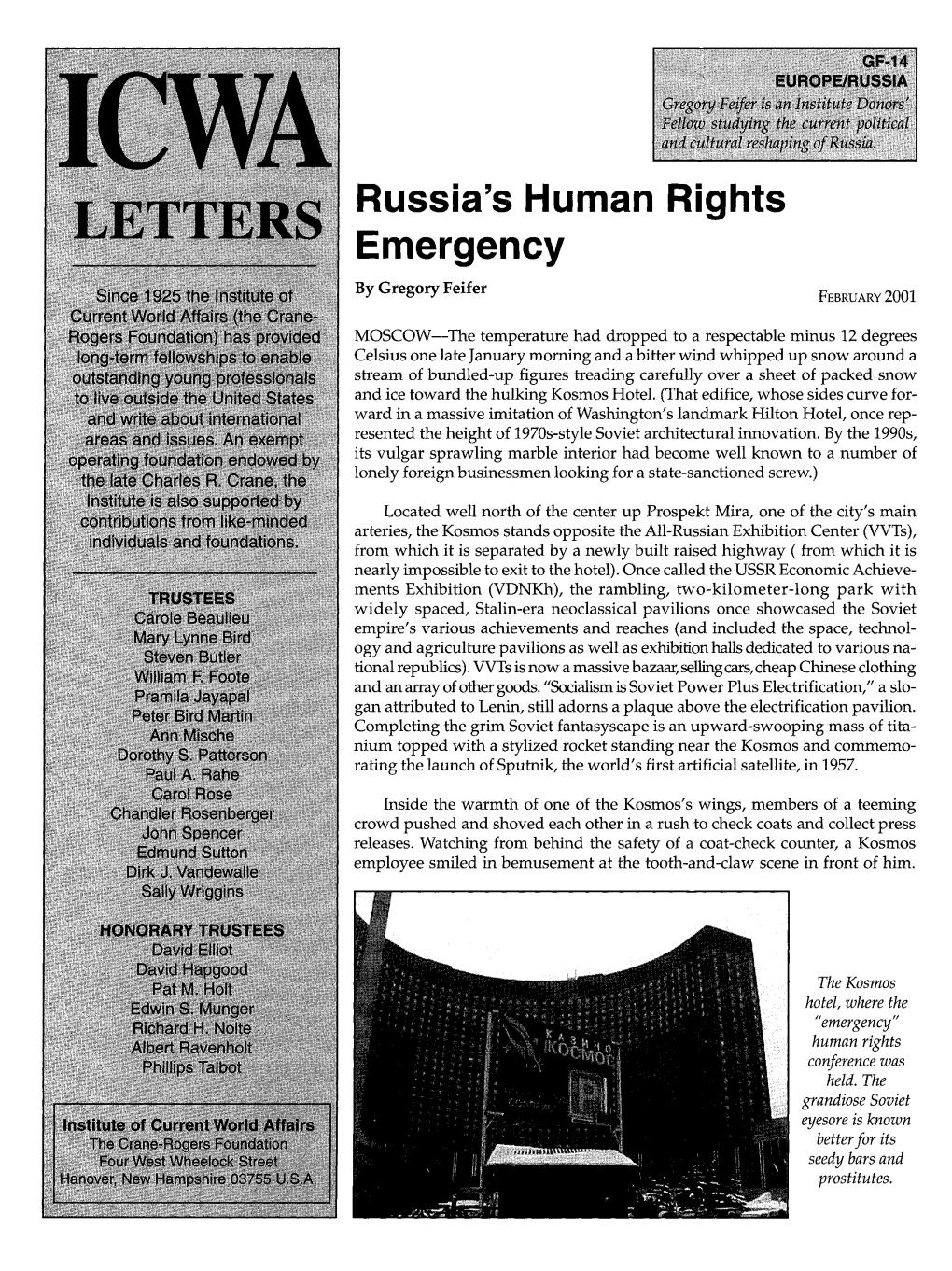 Russia's Human Rights Emergency