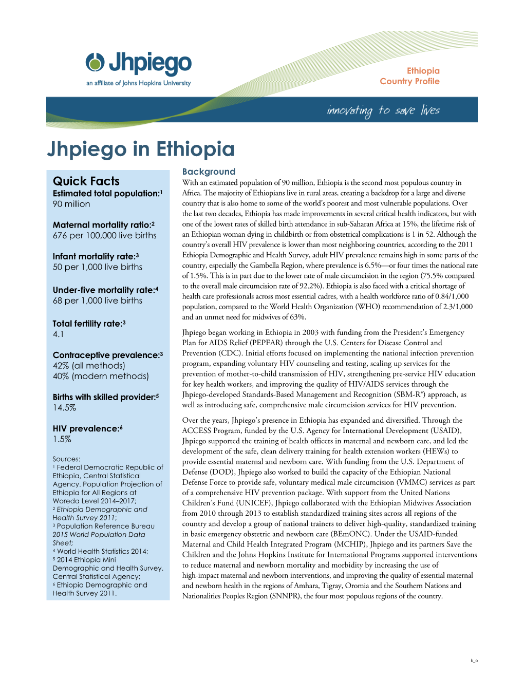 Jhpiego in Ethiopia