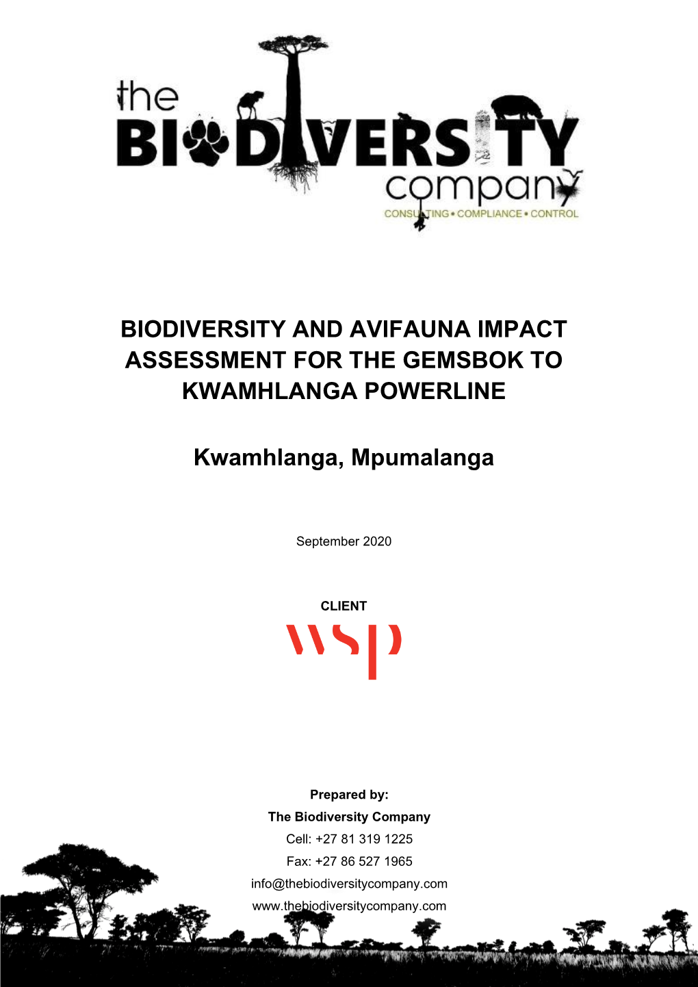 Appendix F1 Biodiversity and Avifauna Assessment.Pdf