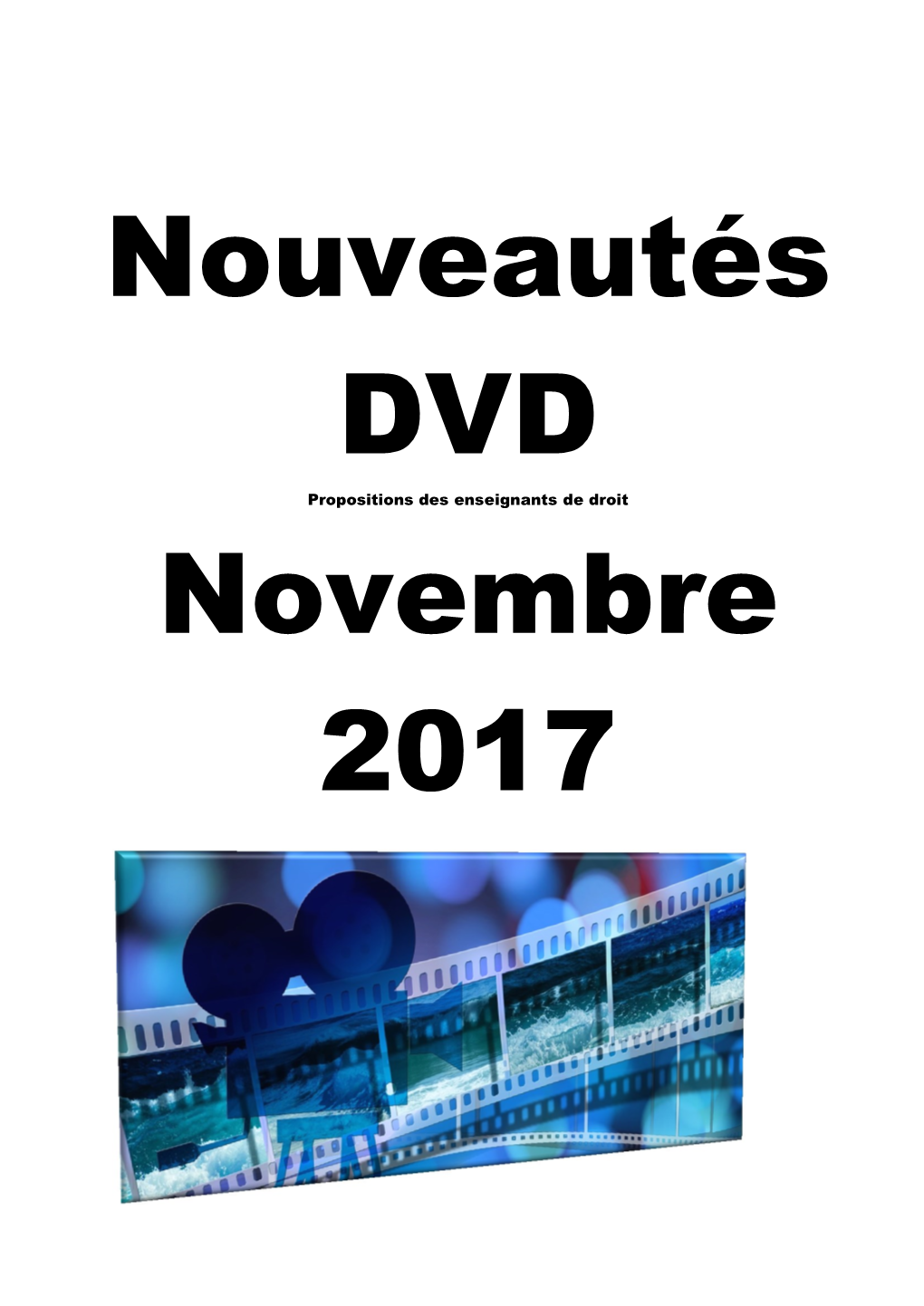 Propositions Des Enseignants De Droit Novembre 2017