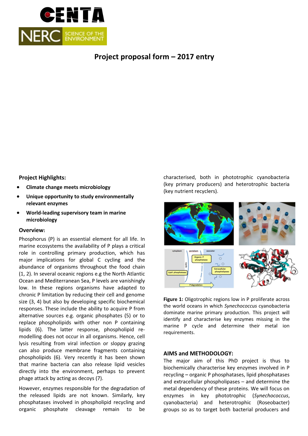 Project Proposal Form 2017 Entry