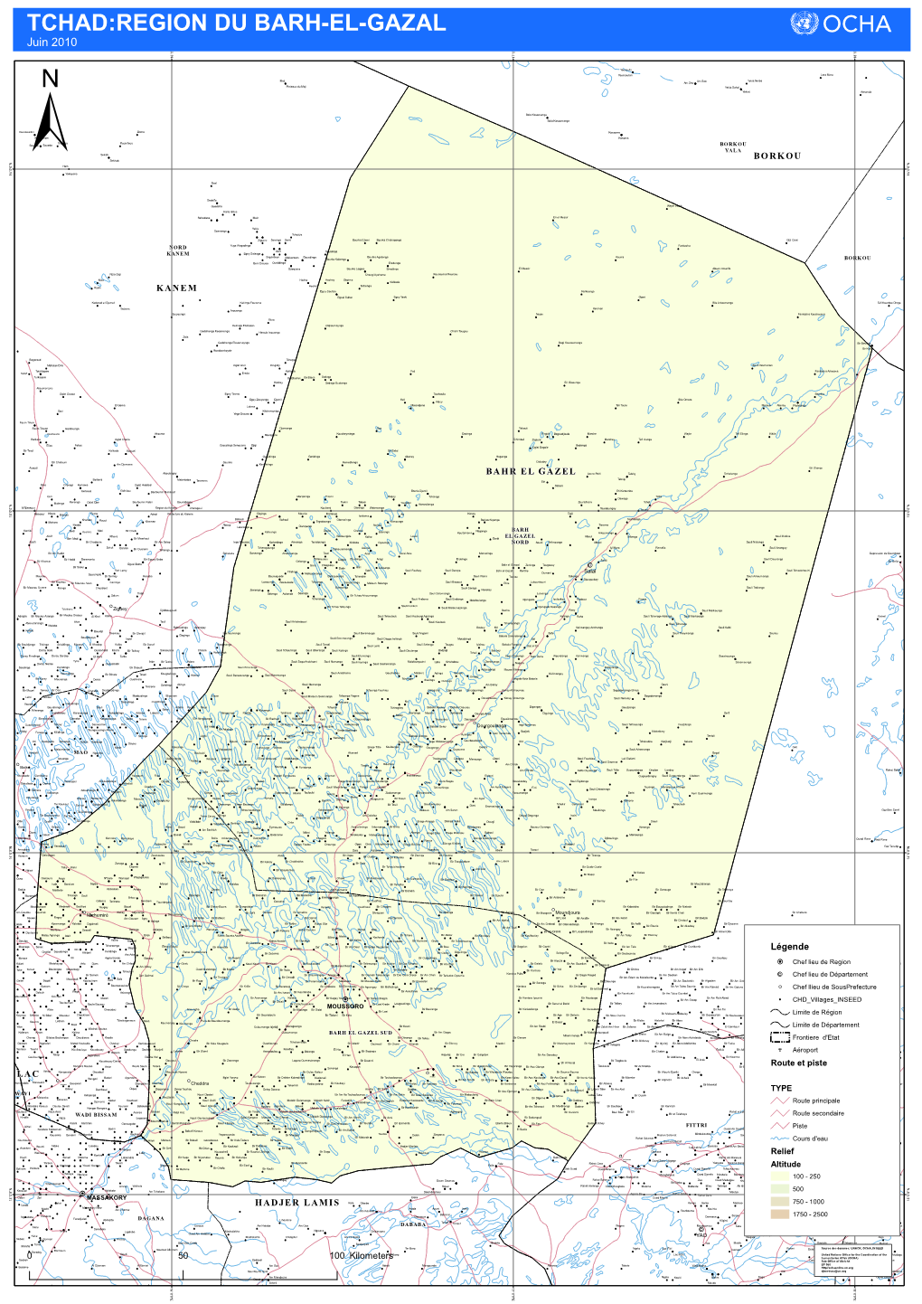 Tchad:Region Du Barh-El-Gazal E E E " " "