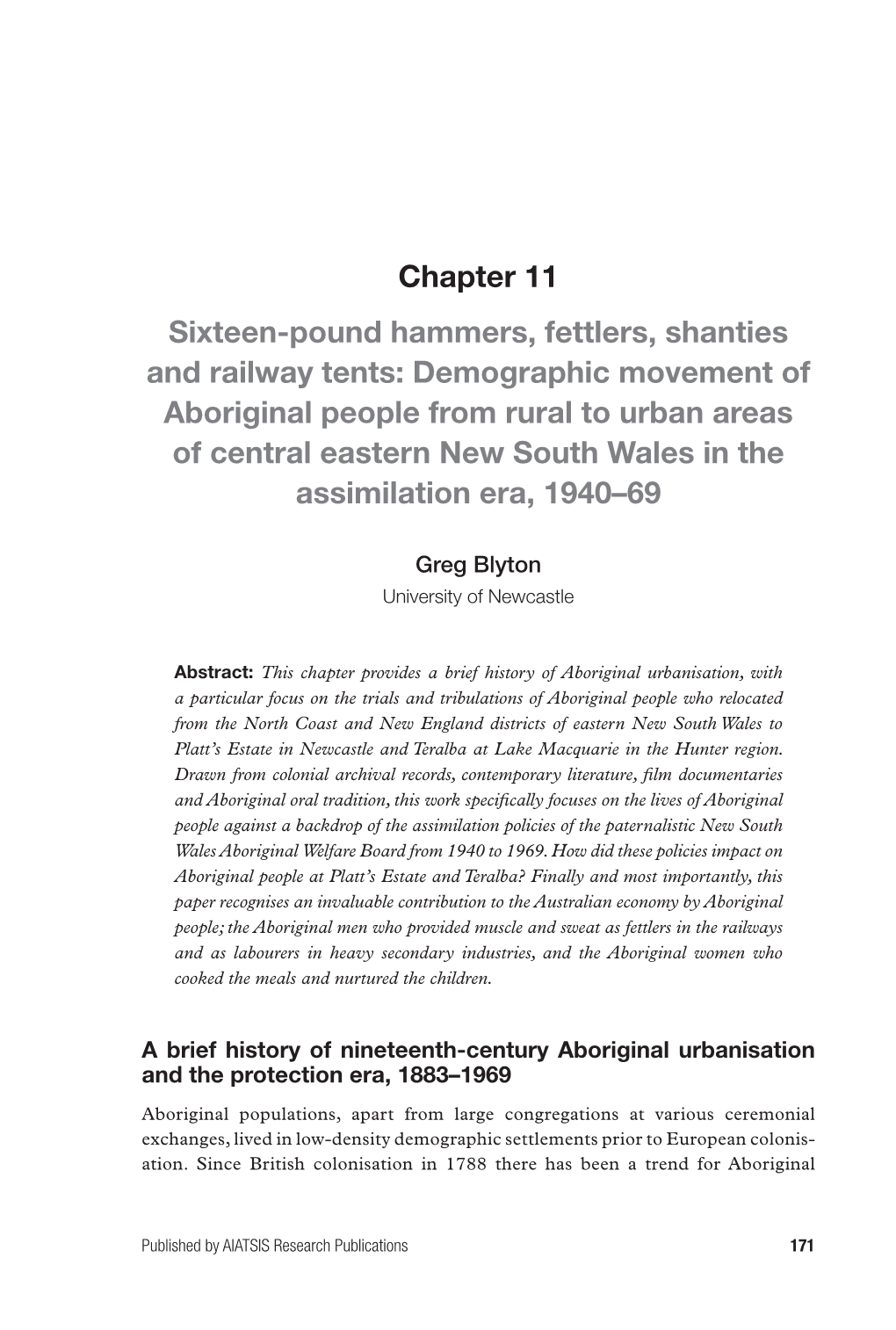 Chapter 11 Sixteen-Pound Hammers, Fettlers, Shanties and Railway Tents