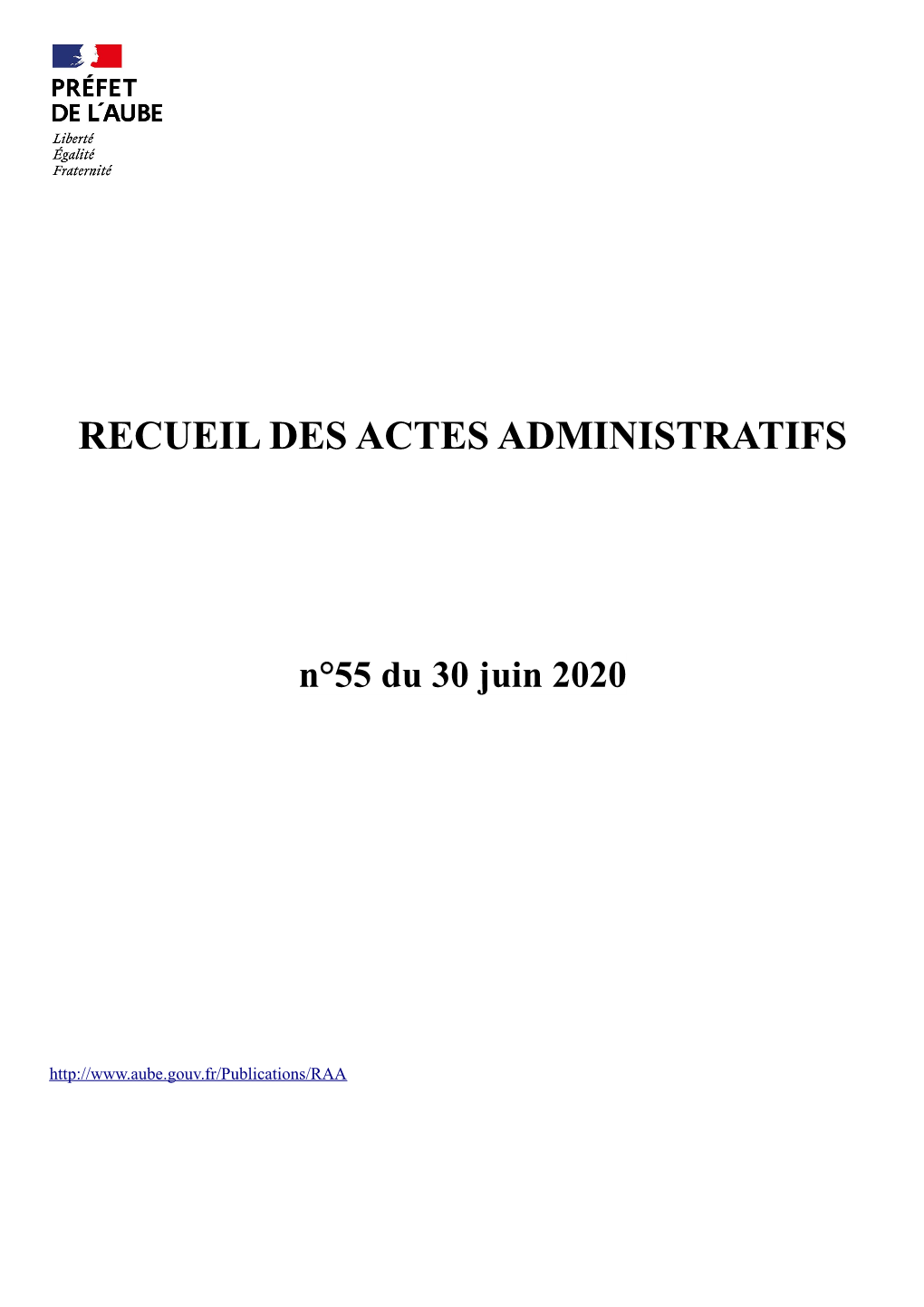 Recueil Des Actes Administratifs