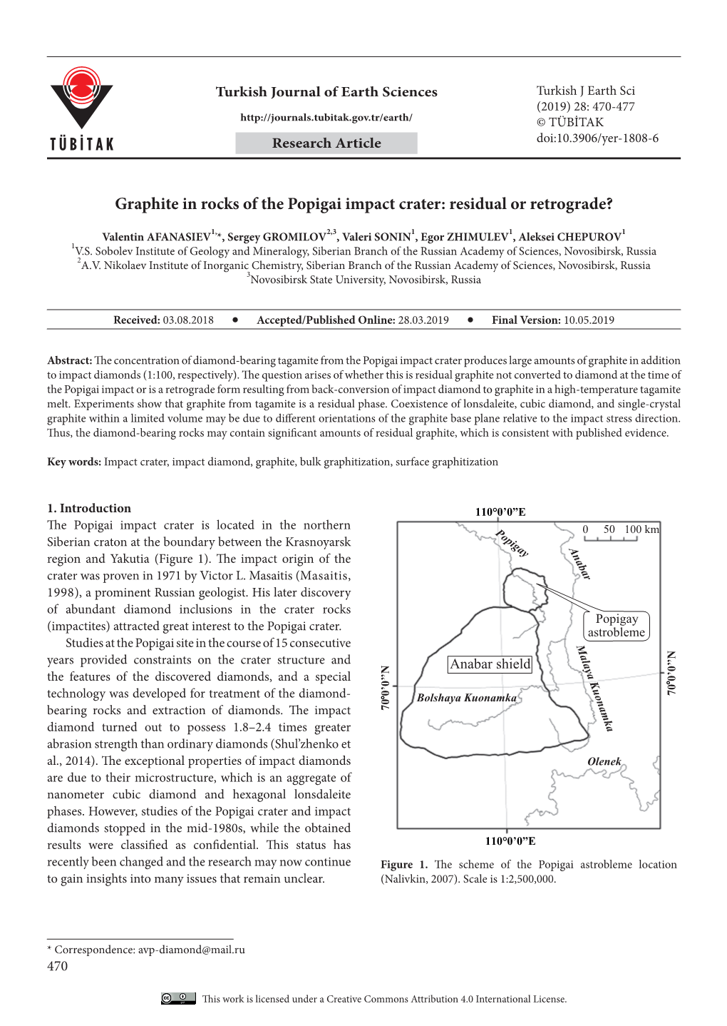 Graphite in Rocks of the Popigai Impact Crater: Residual Or Retrograde?