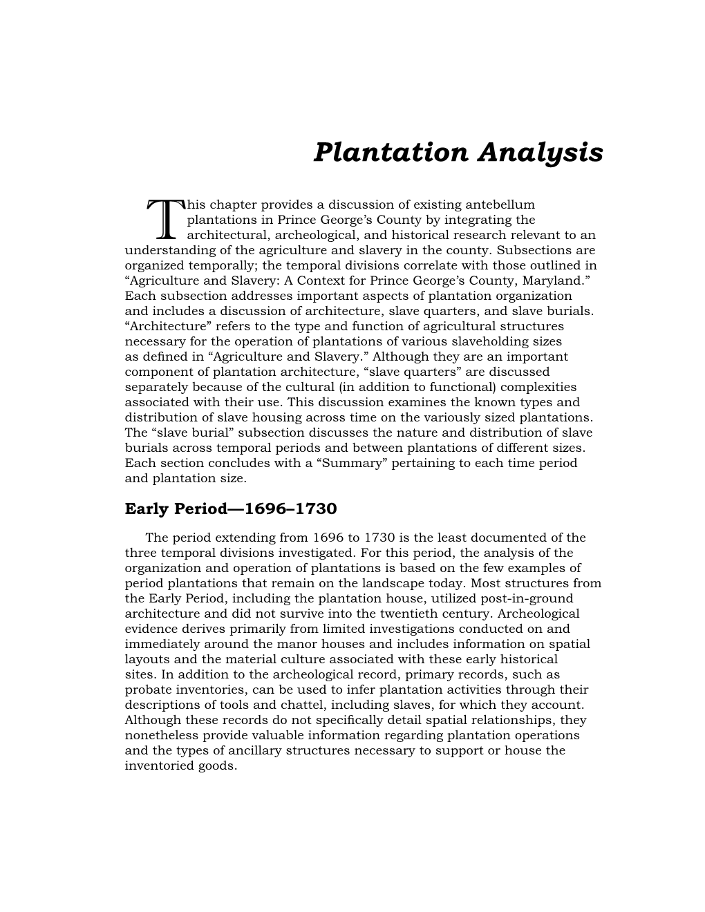 Antebellum Plantations in Prince George's County, Maryland