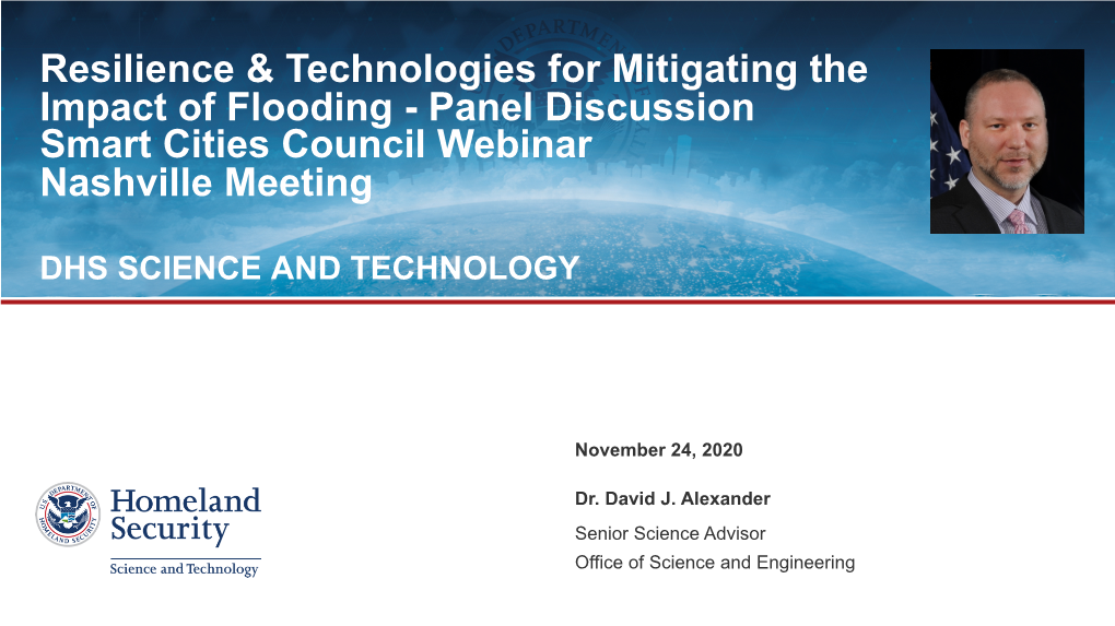 Resilience & Technologies for Mitigating the Impact of Flooding