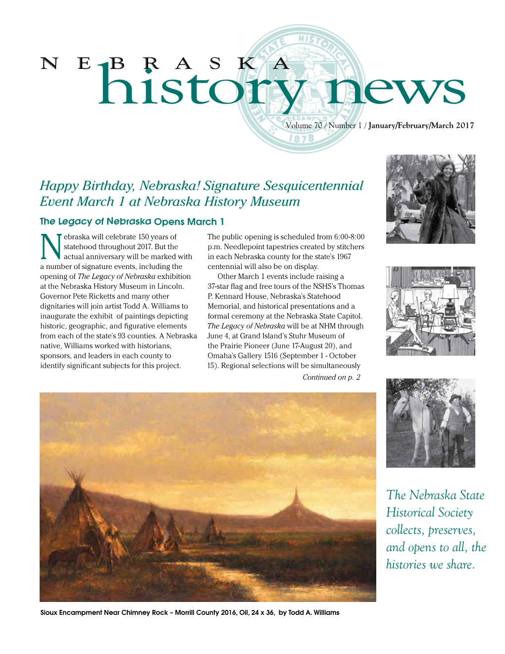 Happy Birthday, Nebraska! Signature Sesquicentennial Event March 1 At