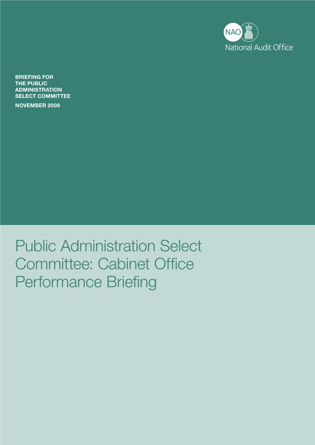 Cabinet Office Performance Briefing Our Vision Is to Help the Nation Spend Wisely